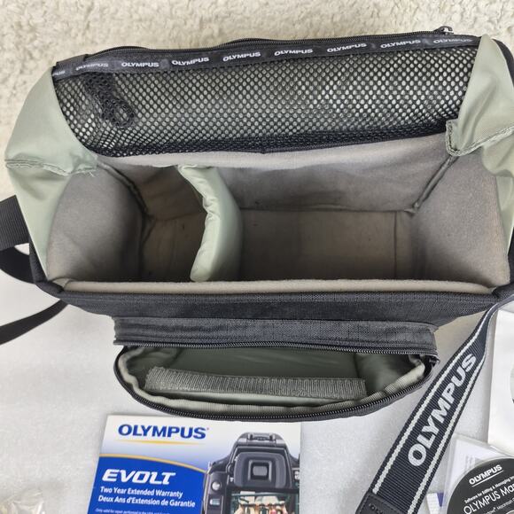 Olympus E-600 DSLR Camera Bundle 14-42mm 40-150mm Lenses Bag Charger Manual SD - Picture 15 of 15